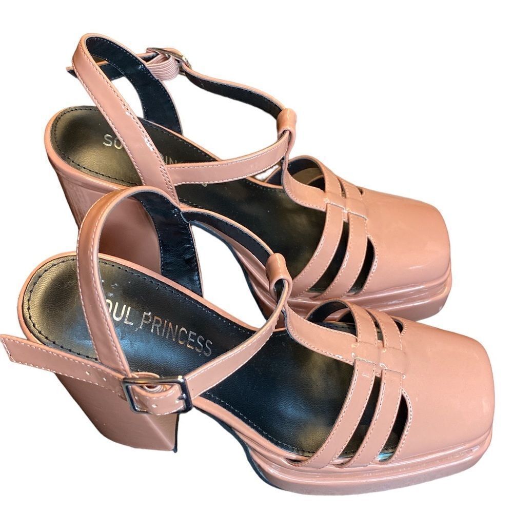 Pink Chunky Platform Heels - Picture 3 of 8